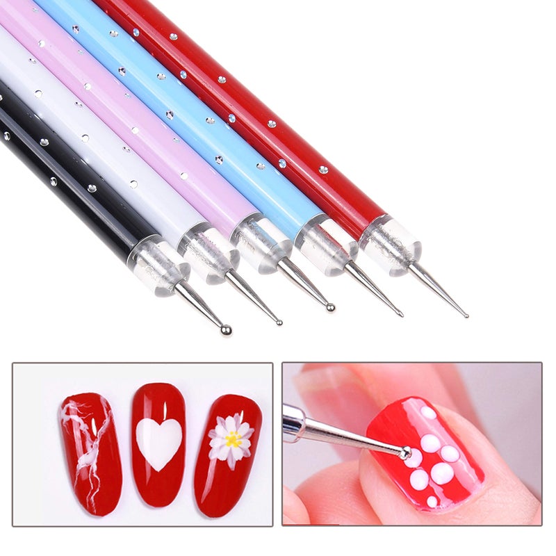 Kare Kind Nail Art Dotting Tools Silicone Dual Head UV Gel Pen Tools - Double Ended Nail Art Sculpting and Dotting Pen - Image 3